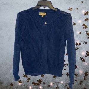 Vera Wang Knit Navy Blue Cardigan